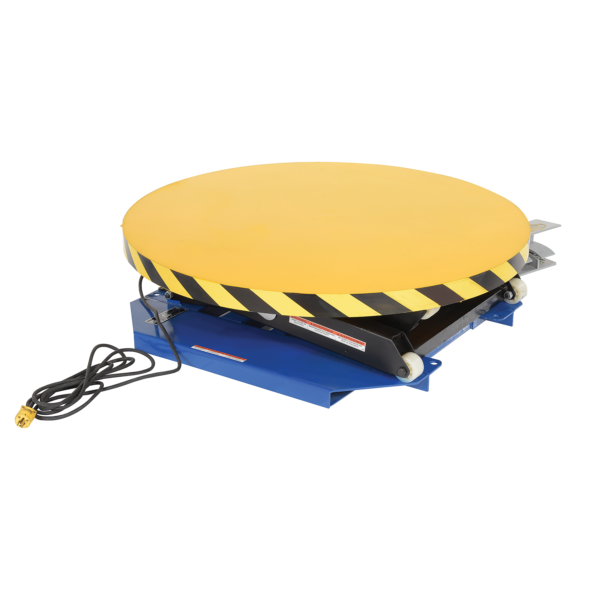 Vestil Powered Lift Table with Manual Carousel - 4000-Lb. Capacity, Foot Control, Model# HST-40-ST